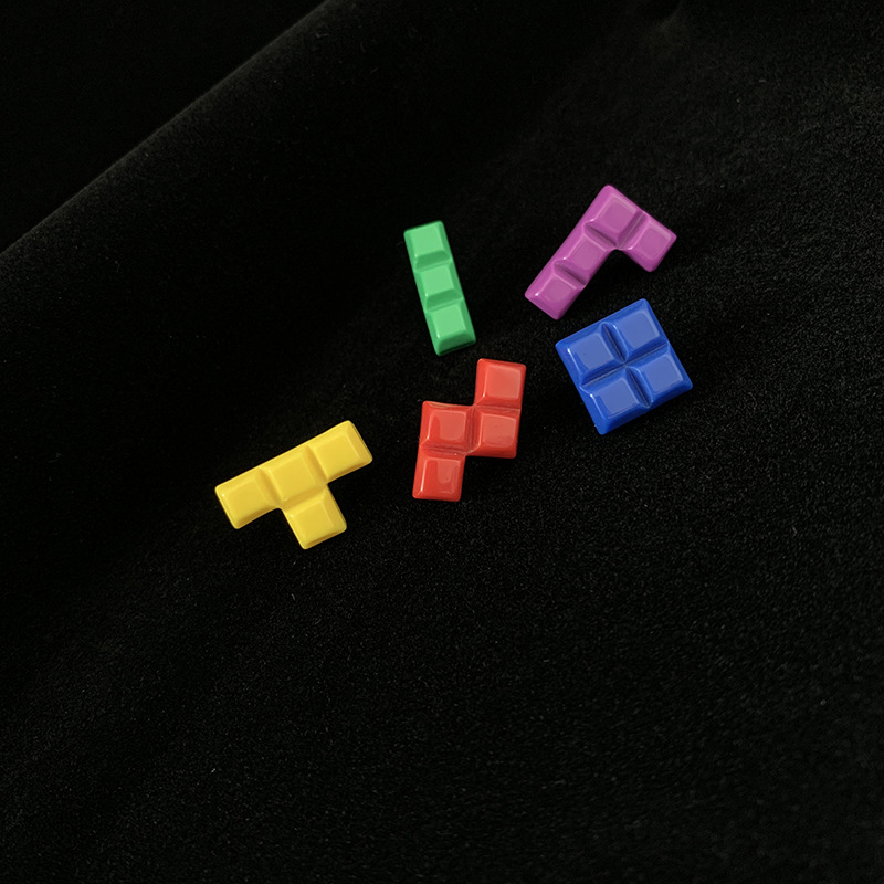 Retro Gaming Accessories - Tetris Block Resin Pins Retro Gaming