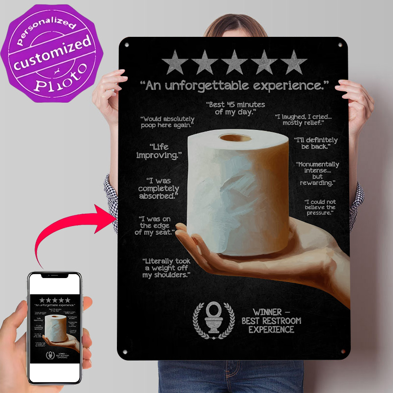 Retro Gaming Wallpaper - Toilet Paper Review Tin Poster Customized