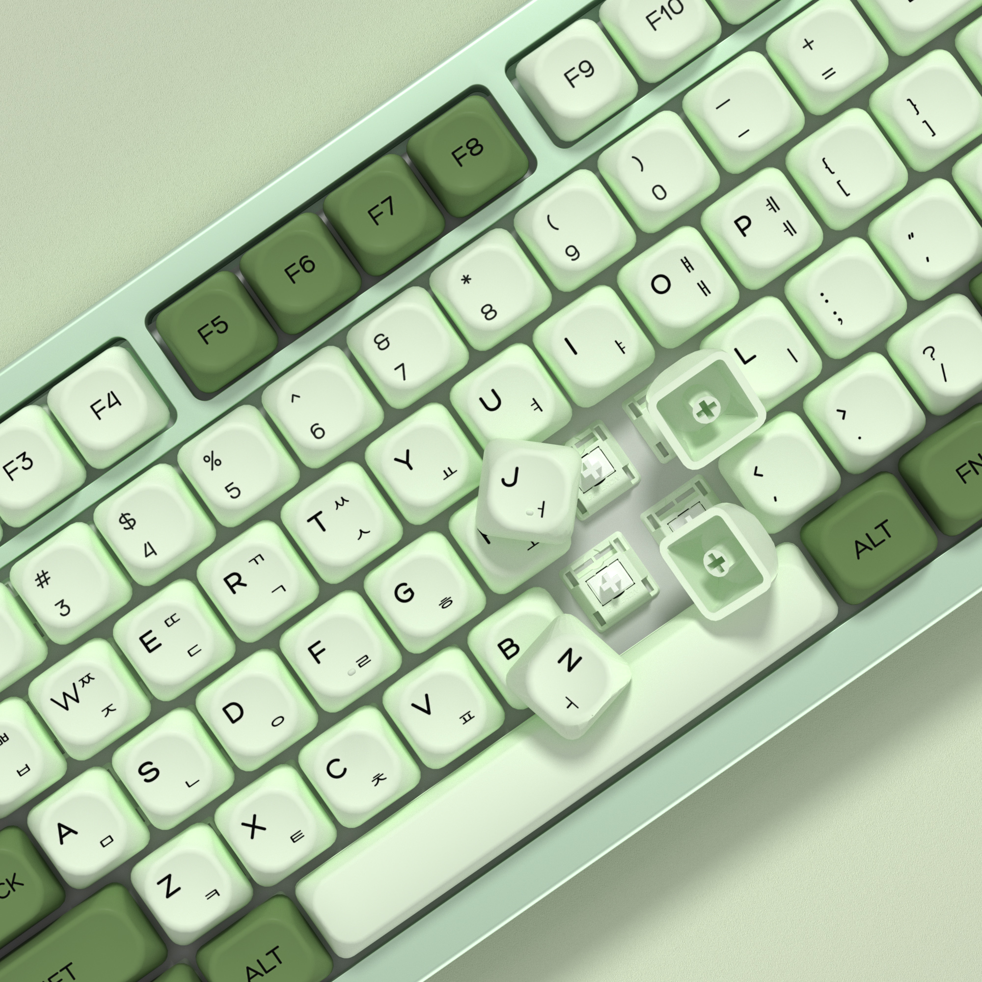 KBDiy Matcha Korean Keycap Gre - Retro Gaming Laptop บทวิจารณ์และราคา