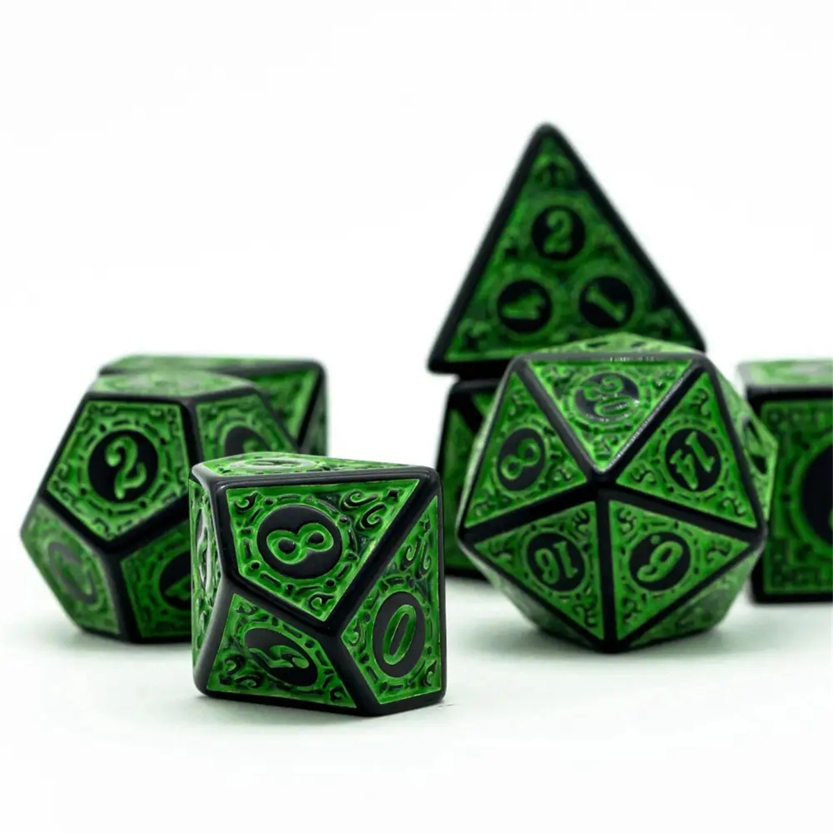 High Quality Plastic DND Dice  - Retro Gaming Font บทวิจารณ์และราคา