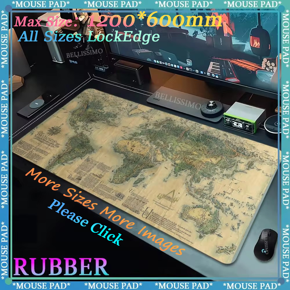 Old World Map Mouse mats Extra - World Of Retro Gaming บทวิจารณ์และราคา