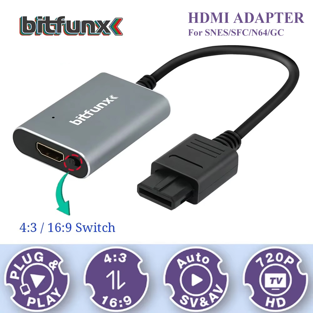 Bitfunx 720P Svideo / AV To HD - Retro Gaming Accessories บทวิจารณ์และราคา