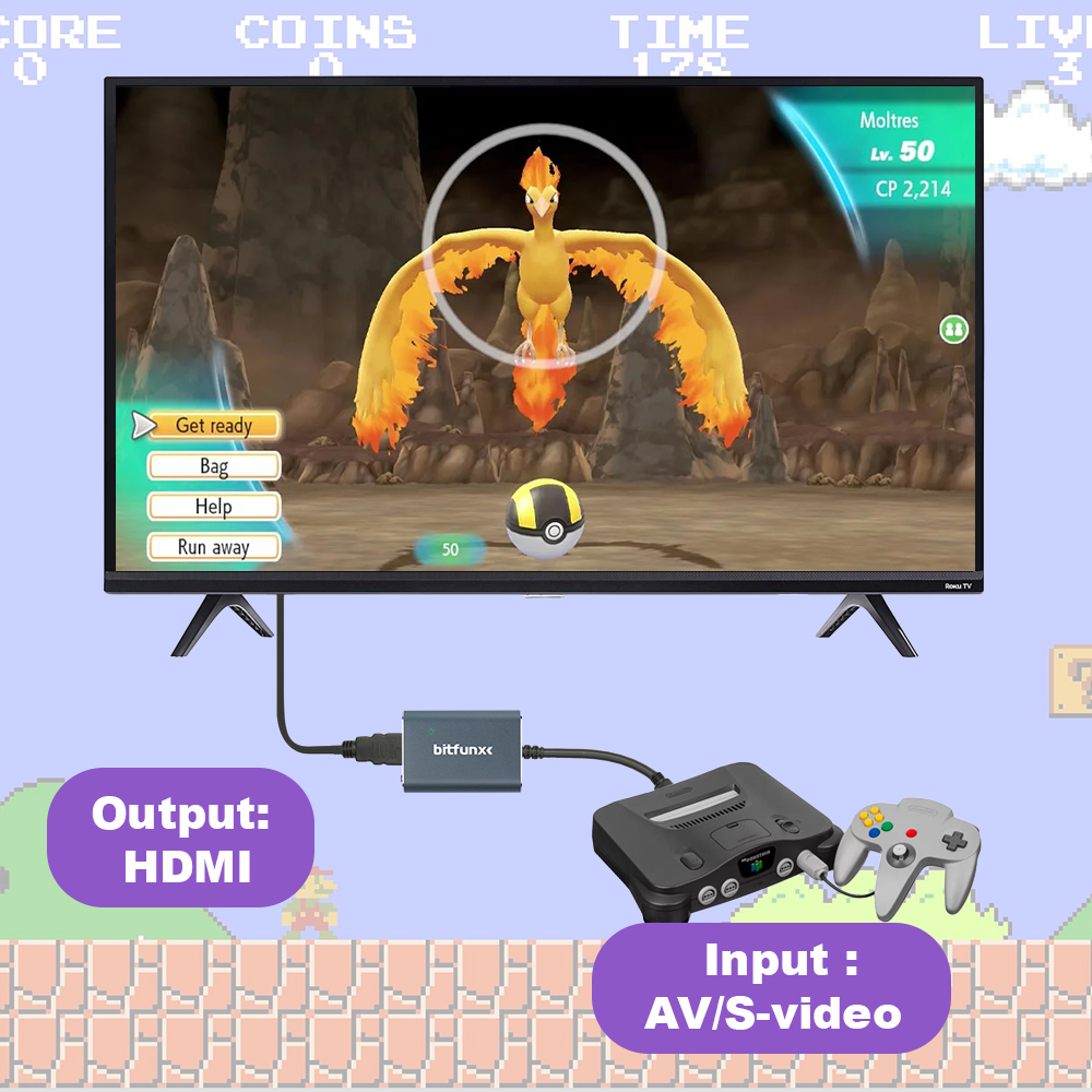 Bitfunx 720P Svideo / AV To HD - Retro Gaming Accessories บทวิจารณ์และราคา