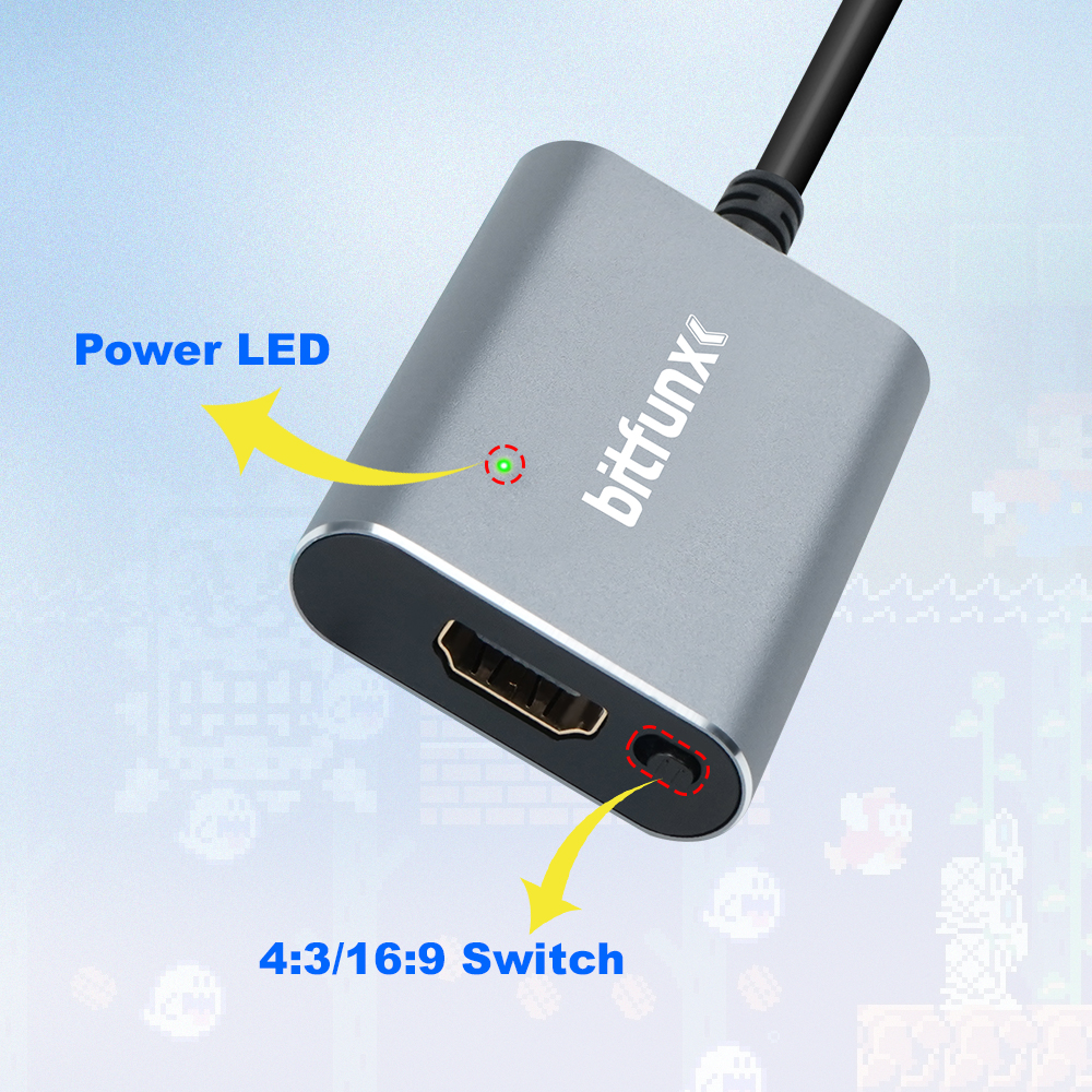 Bitfunx 720P Svideo / AV To HD - Retro Gaming Accessories บทวิจารณ์และราคา