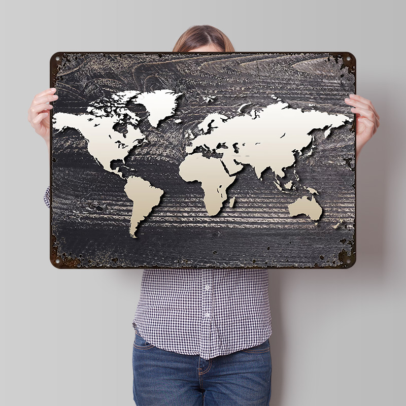 World Map 4 Metal Poster Custo - World Of Retro Gaming บทวิจารณ์และราคา
