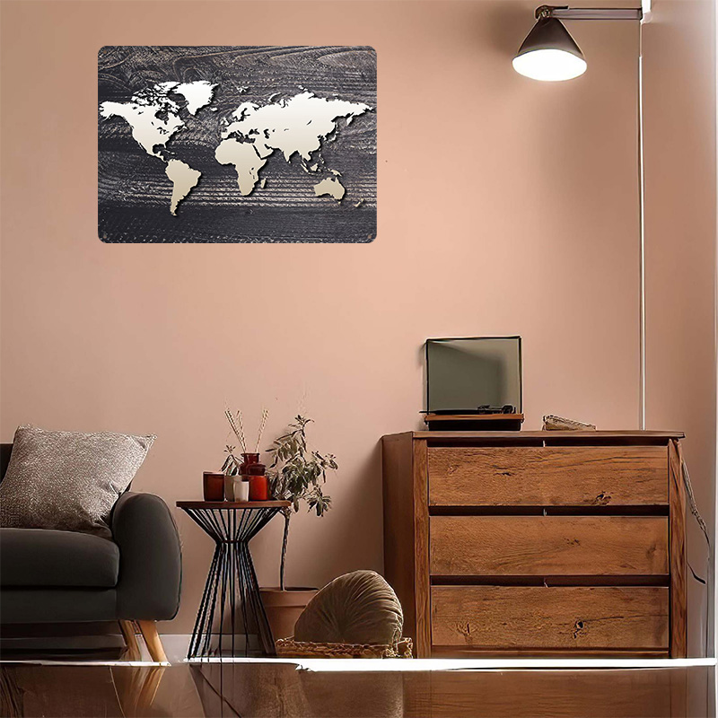 World Map 4 Metal Poster Custo - World Of Retro Gaming บทวิจารณ์และราคา