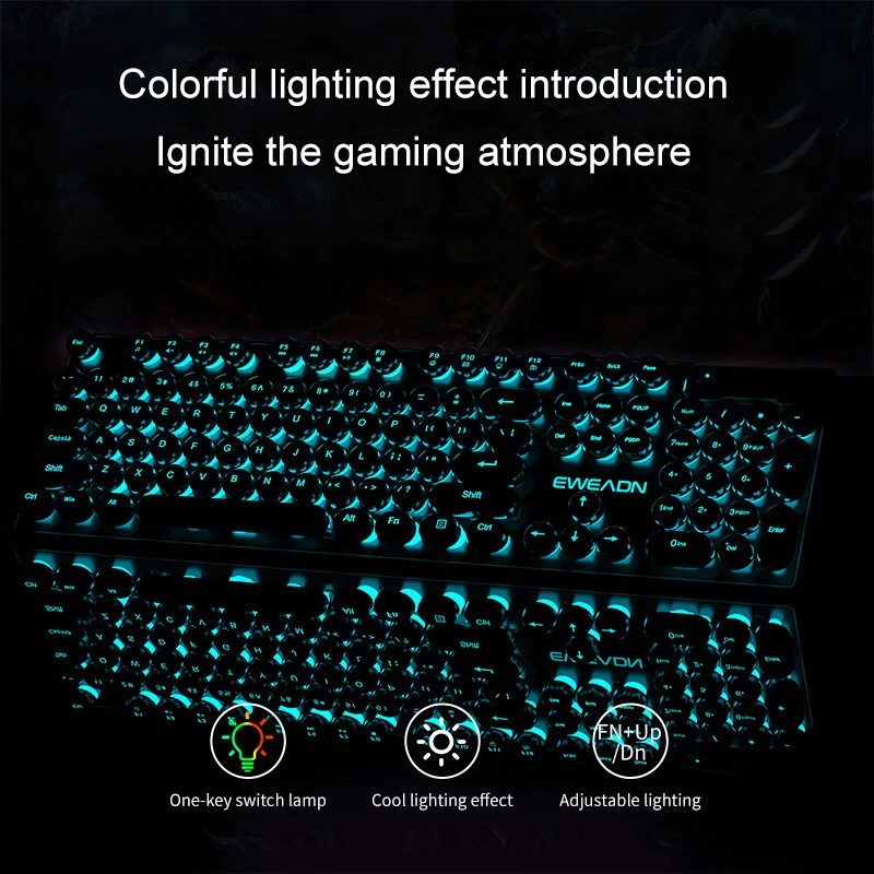 Retro Punk Mechanical Feel Key - Retro Gaming Laptop บทวิจารณ์และราคา