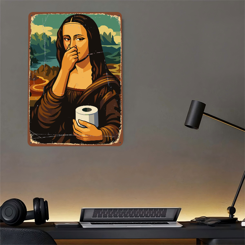 Mona Lisa Holding Toilet Paper - Retro Gaming Wallpaper บทวิจารณ์และราคา