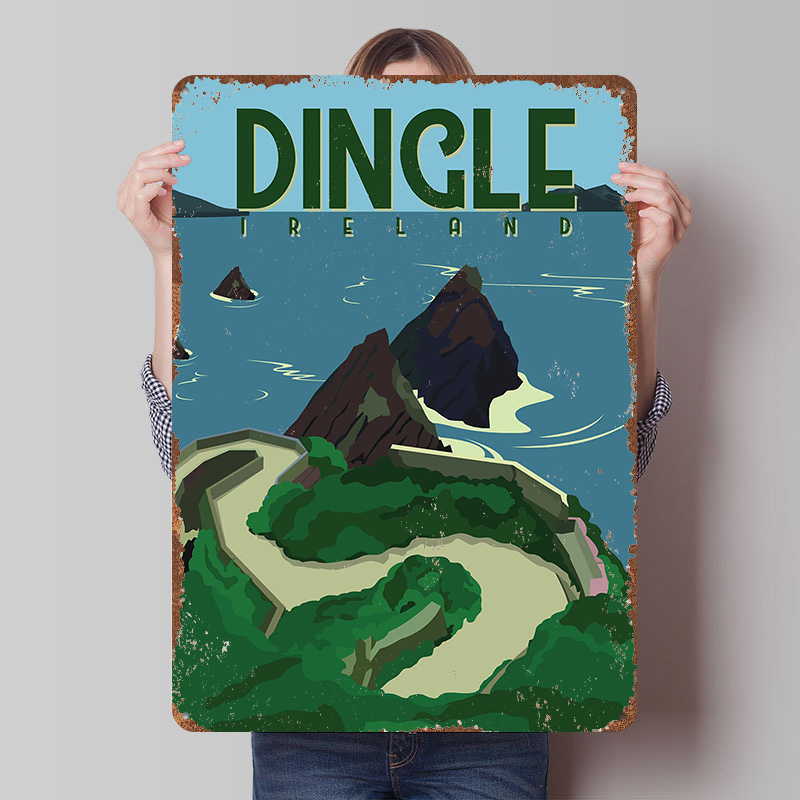Dingle Ireland Travel Printed  - Retro Gaming Ireland บทวิจารณ์และราคา