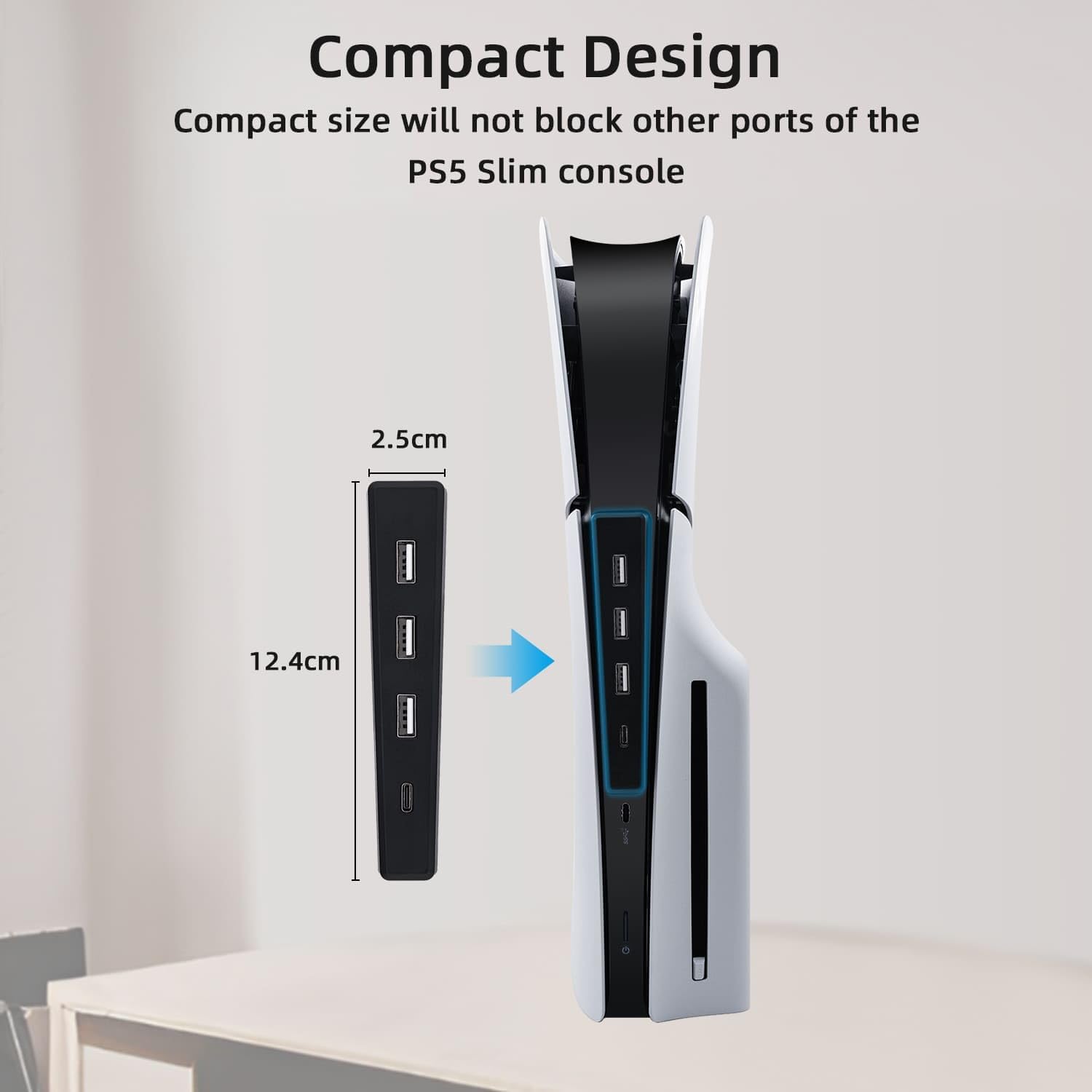 4 Ports USB Hub for PS5 Slim D - Controller Adapter Usb บทวิจารณ์และราคา
