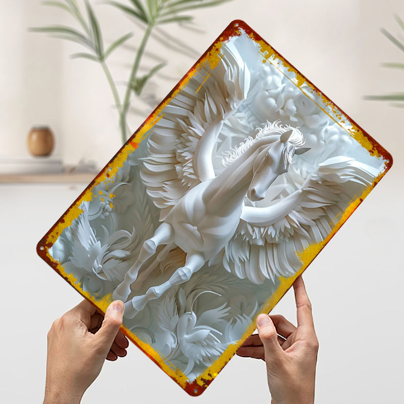 Paper Pegasus White Horse Wing - Retro Gaming Wallpaper บทวิจารณ์และราคา