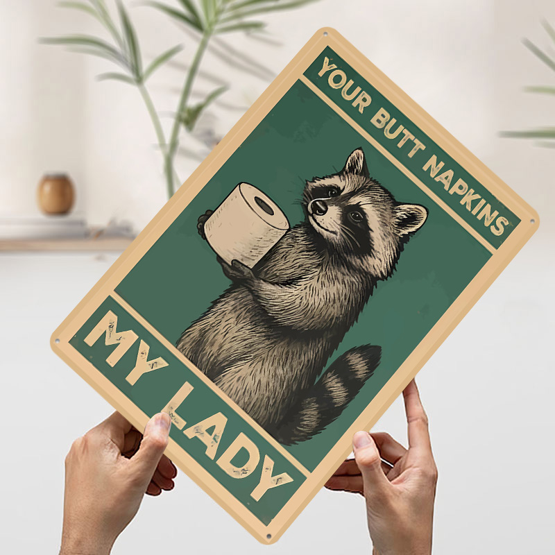 Raccoon With Toilet Paper Funn - Retro Gaming Wallpaper บทวิจารณ์และราคา