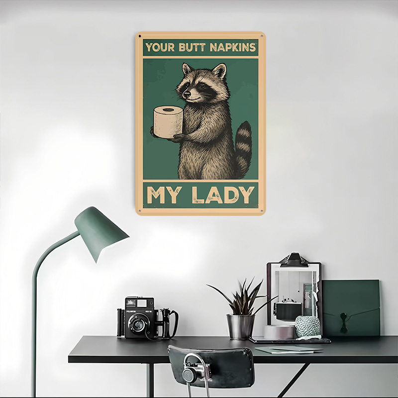 Raccoon With Toilet Paper Funn - Retro Gaming Wallpaper บทวิจารณ์และราคา