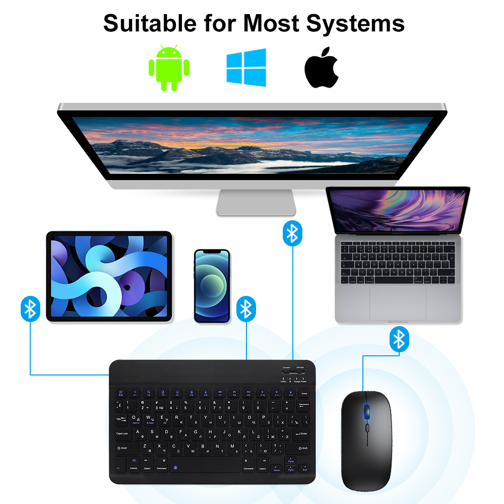Bluetooth Keyboard and Mouse F - Retro Gaming Accessories บทวิจารณ์และราคา