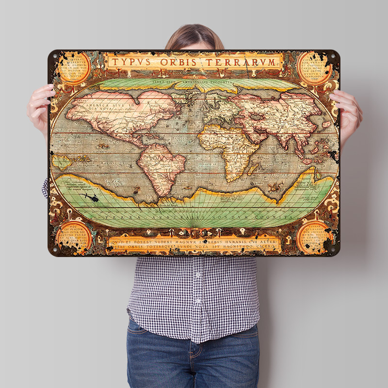 Old Map of the World Printed P - World Of Retro Gaming บทวิจารณ์และราคา