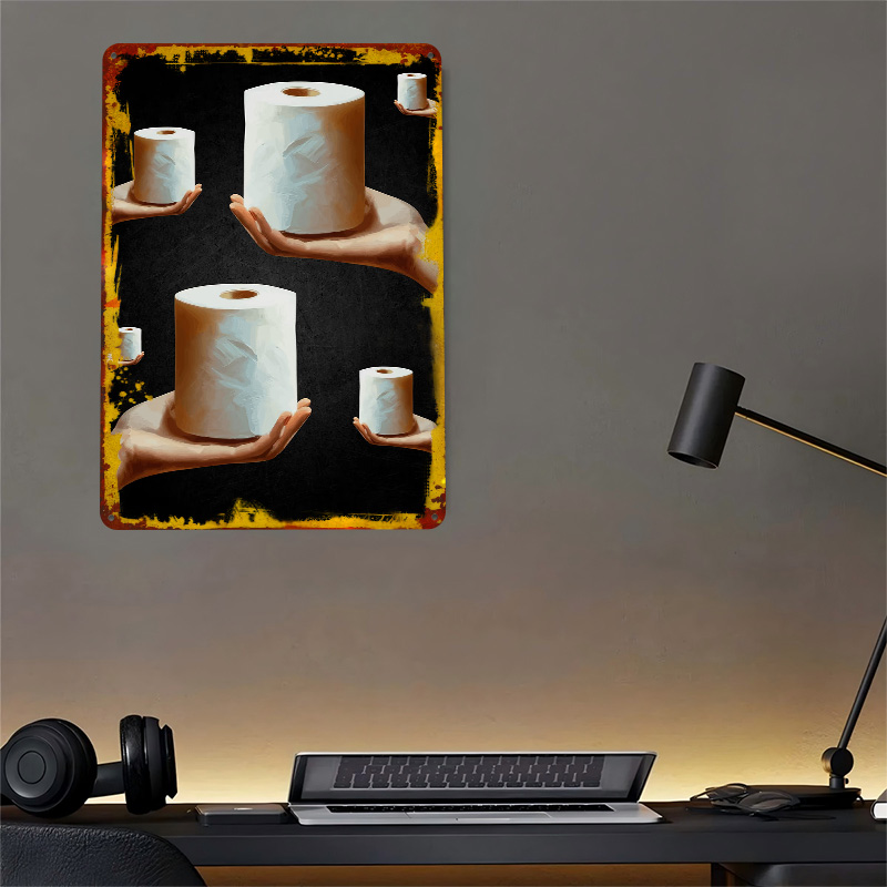 Hands Holding Toilet Paper Rol - Retro Gaming Wallpaper บทวิจารณ์และราคา