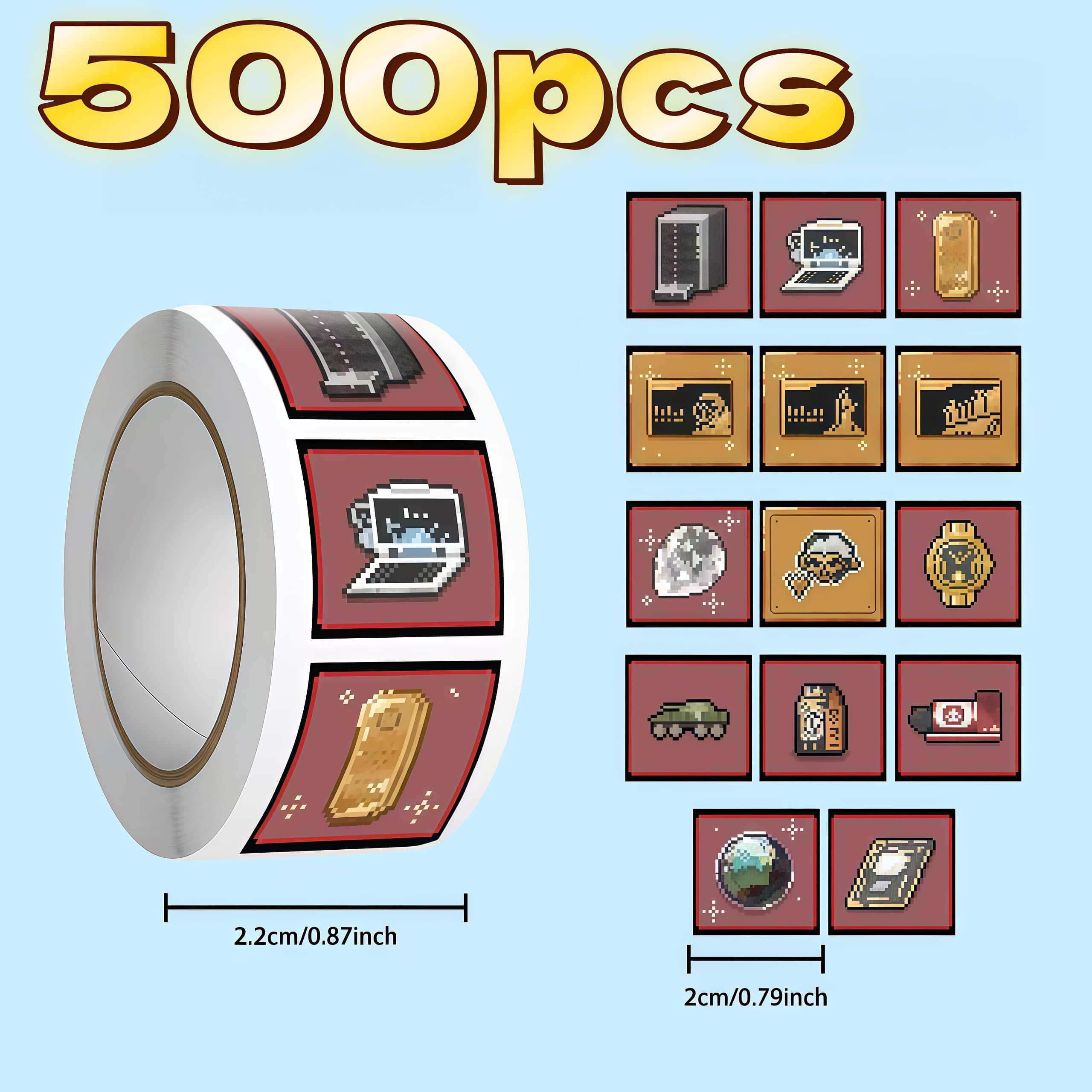 500Pcs Delta Game Pixel Sticke - Retro Gaming Laptop บทวิจารณ์และราคา