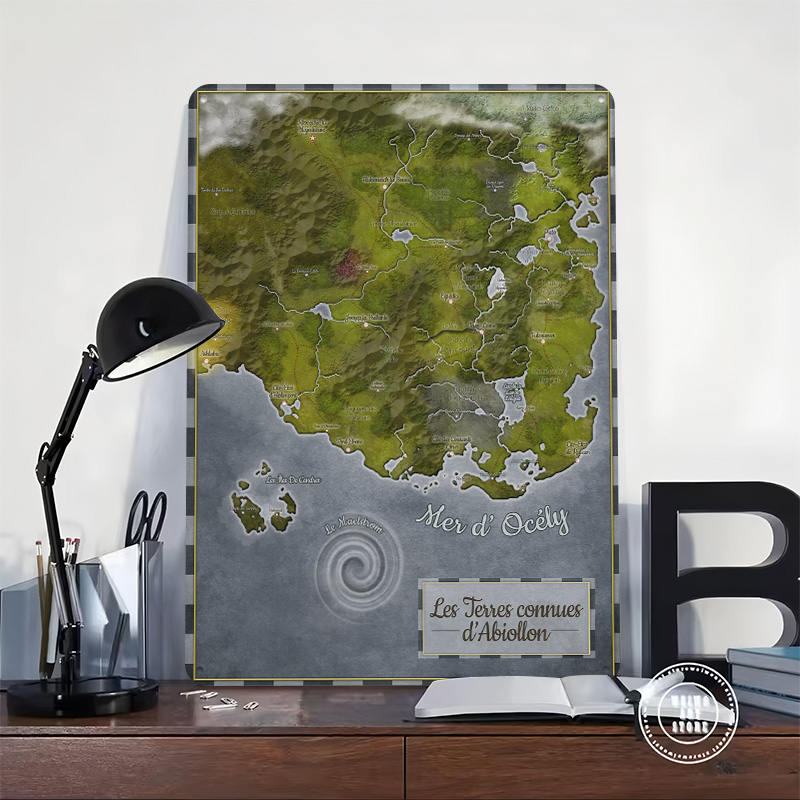 Abiollon World Map Metal Poste - World Of Retro Gaming บทวิจารณ์และราคา