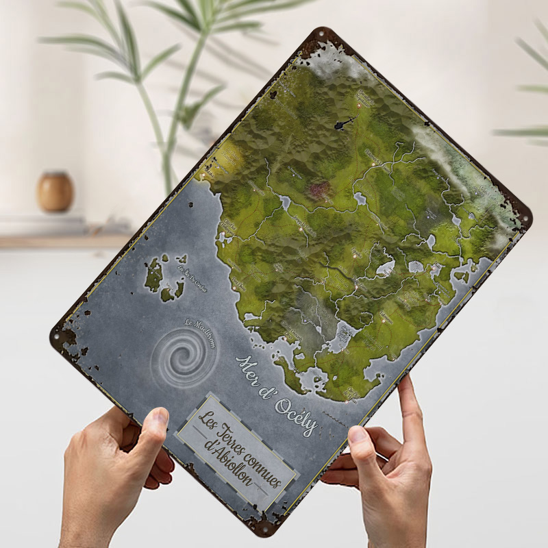 Abiollon World Map Metal Poste - World Of Retro Gaming บทวิจารณ์และราคา