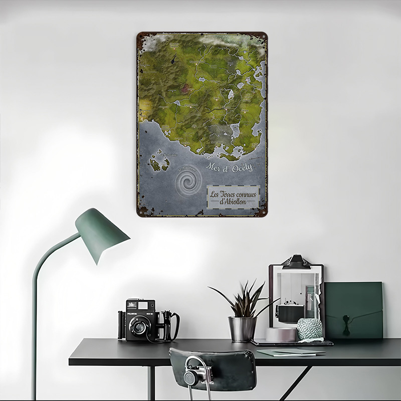 Abiollon World Map Metal Poste - World Of Retro Gaming บทวิจารณ์และราคา