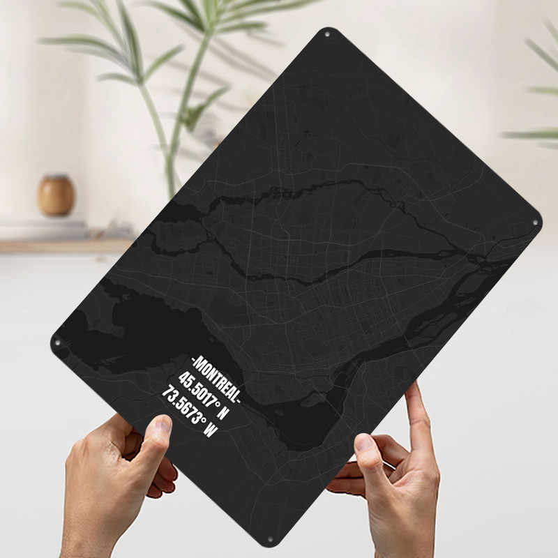 Montreal Map Metal Poster Cust - Retro Gaming Montreal บทวิจารณ์และราคา