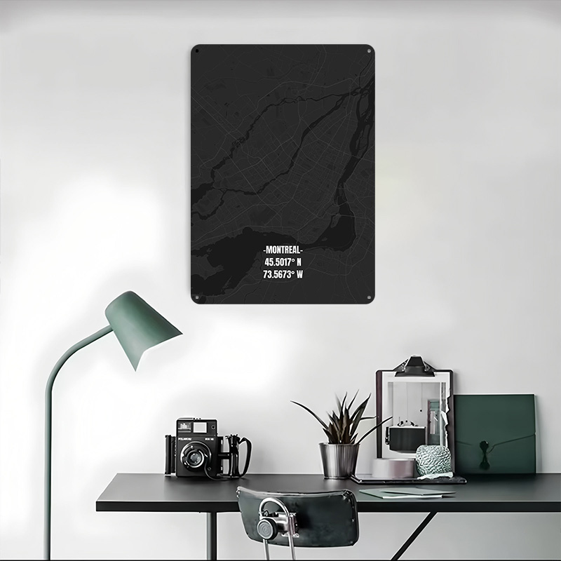 Montreal Map Metal Poster Cust - Retro Gaming Montreal บทวิจารณ์และราคา