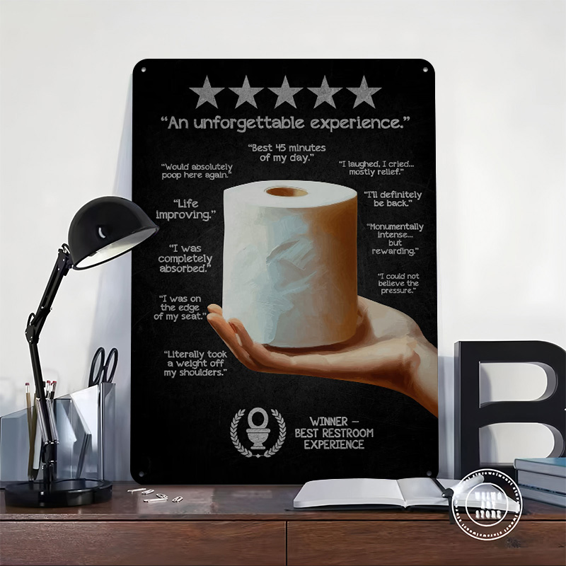 Toilet Paper Review Tin Poster - Retro Gaming Wallpaper บทวิจารณ์และราคา