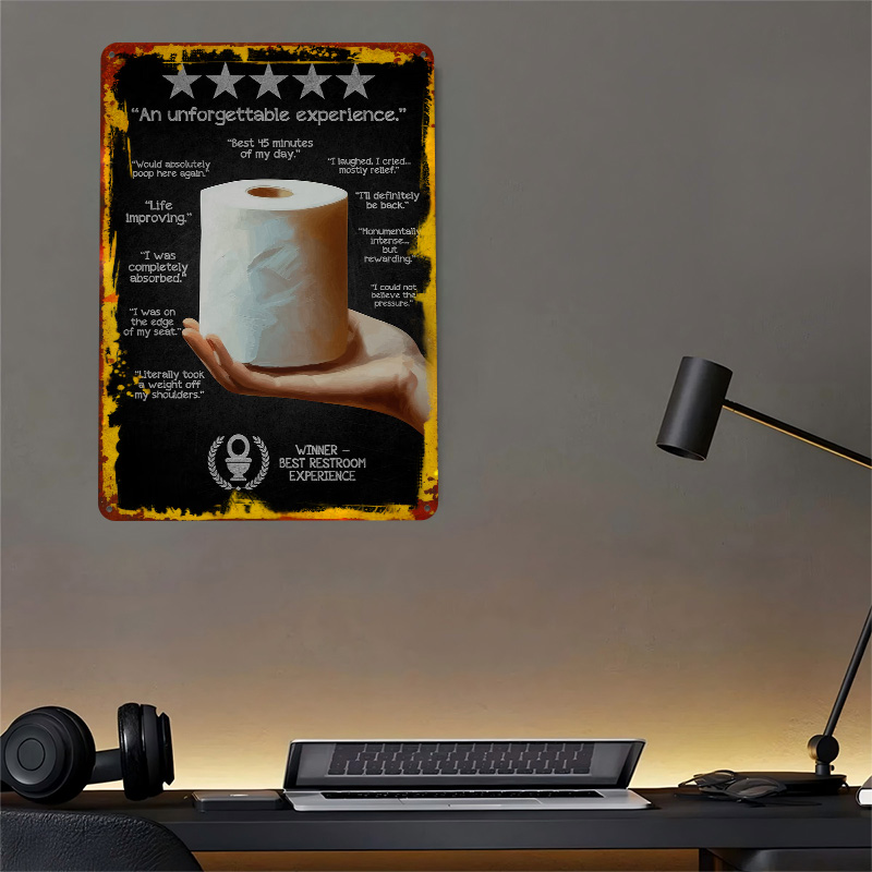Toilet Paper Review Tin Poster - Retro Gaming Wallpaper บทวิจารณ์และราคา
