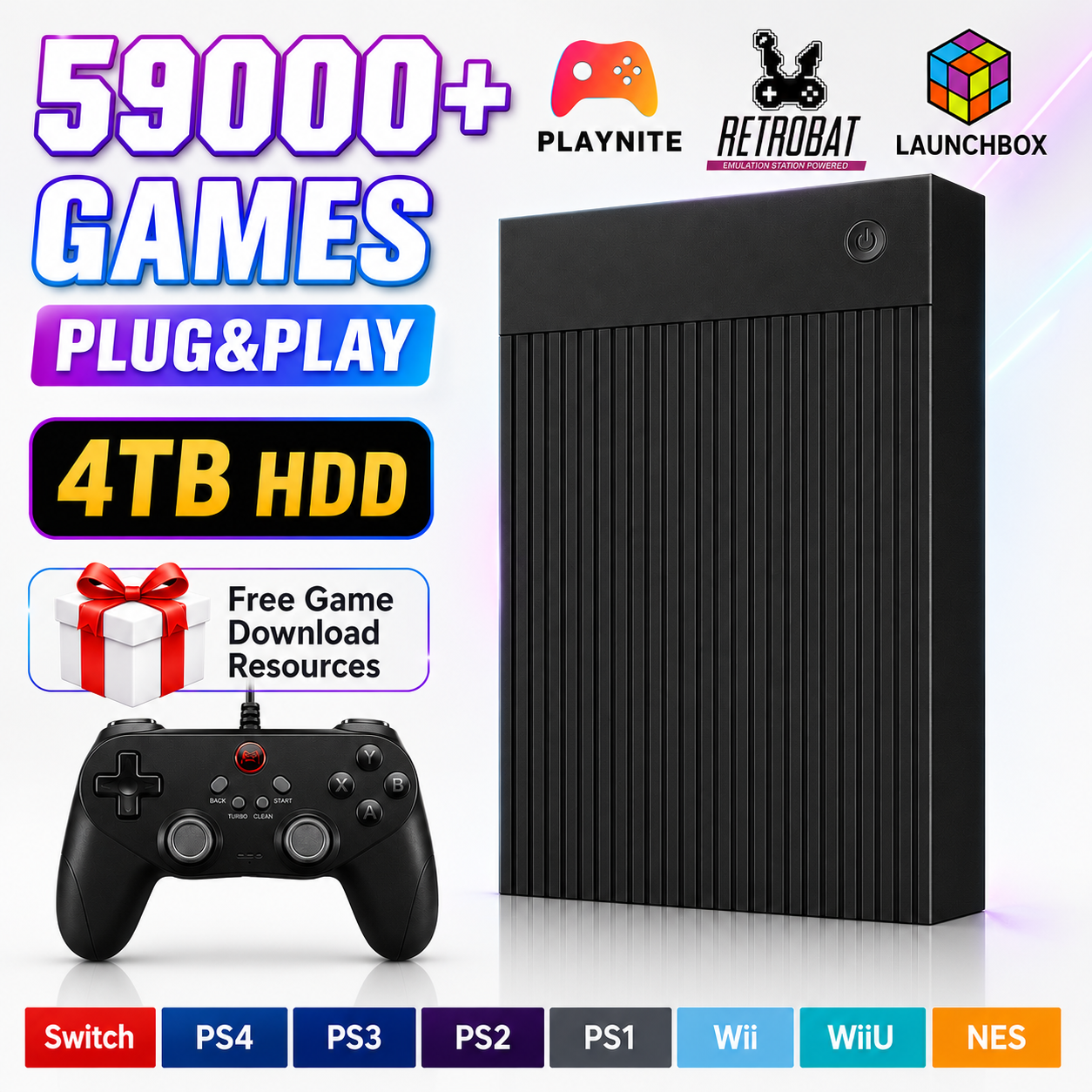 Portable 4TB Gaming HDD with 5 - Retro Gaming Laptop บทวิจารณ์และราคา