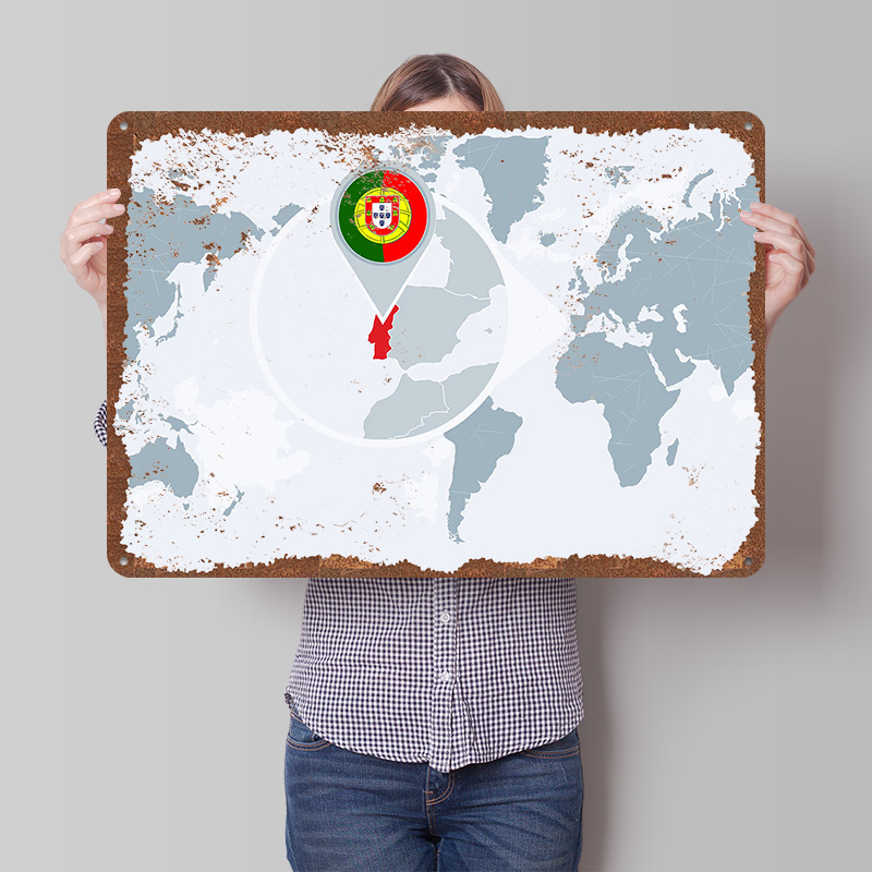 Portugal on World Map With Fla - World Of Retro Gaming บทวิจารณ์และราคา