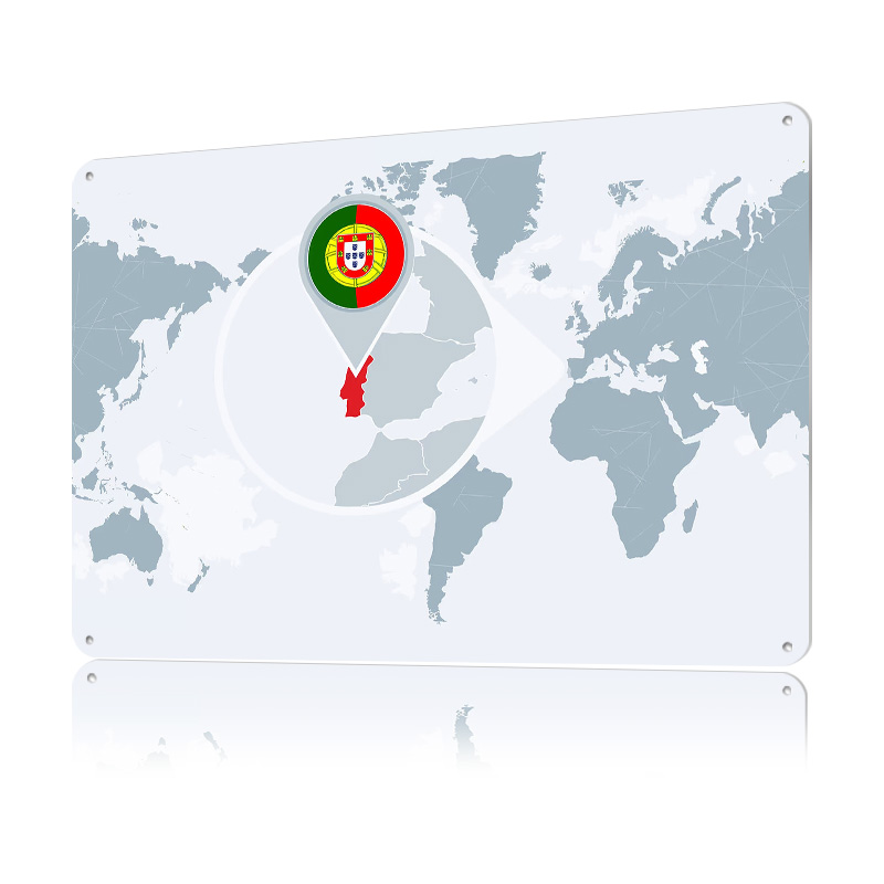 Portugal on World Map With Fla - World Of Retro Gaming บทวิจารณ์และราคา