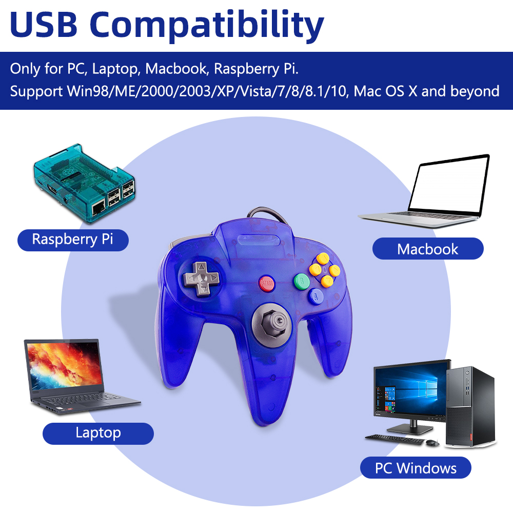 N64 Controller Classic USB Wir - Retro Gaming Accessories บทวิจารณ์และราคา