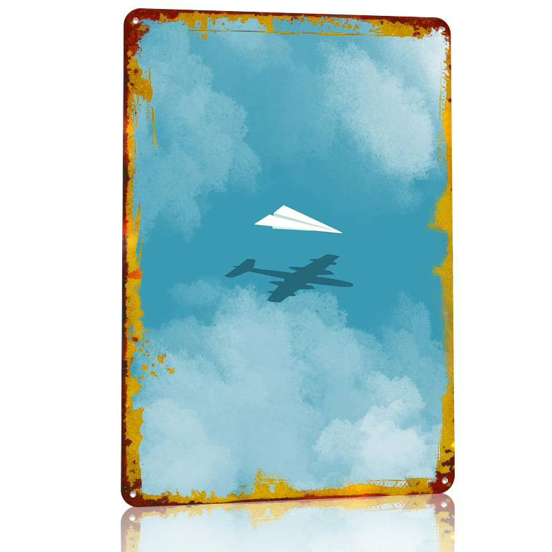Paper Plane Printed Poster Cus - Retro Gaming Wallpaper บทวิจารณ์และราคา