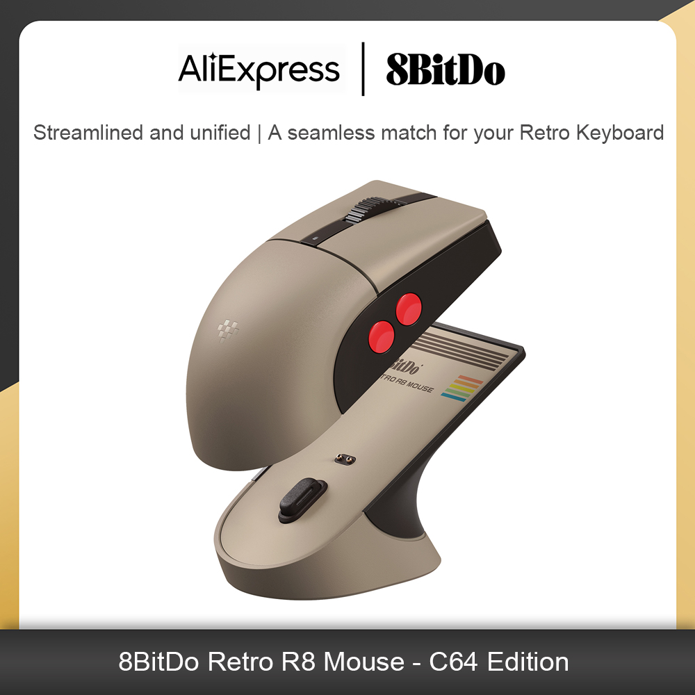 8Bitdo Retro R8 Mouse with Cha - Retro Gaming Accessories บทวิจารณ์และราคา
