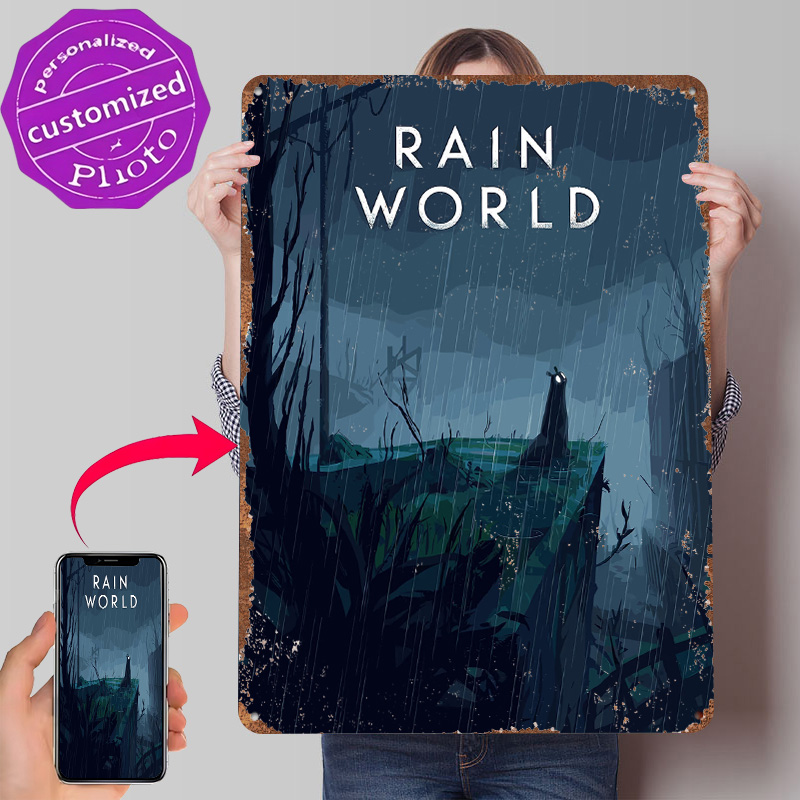 Rain World Game Cover Art Tin  - World Of Retro Gaming บทวิจารณ์และราคา