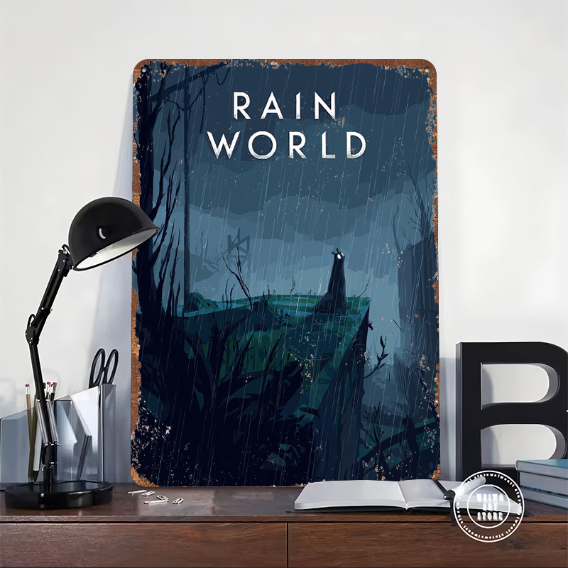 Rain World Game Cover Art Tin  - World Of Retro Gaming บทวิจารณ์และราคา