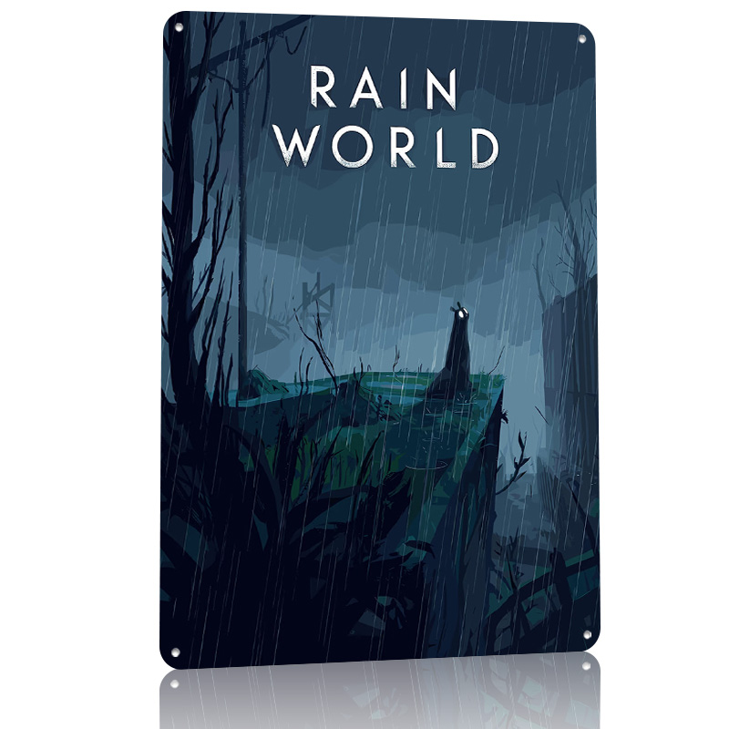 Rain World Game Cover Art Tin  - World Of Retro Gaming บทวิจารณ์และราคา